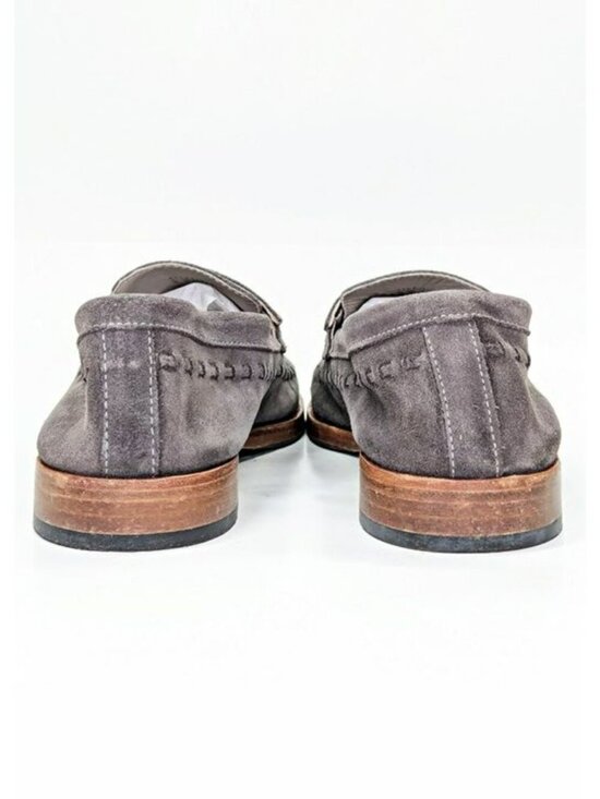 Allsaints Men\'s Sammy Slip-on Suede Penny Loafer in Grey Size 13 (MSRP $299) main image 11